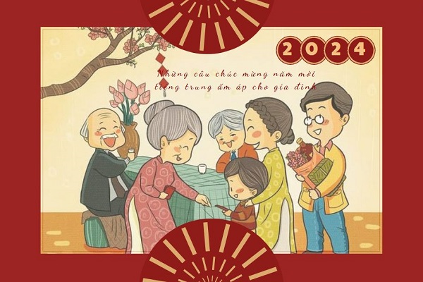 chúc mừng năm mới tiếng trung 2024 cho gia đình, người thân