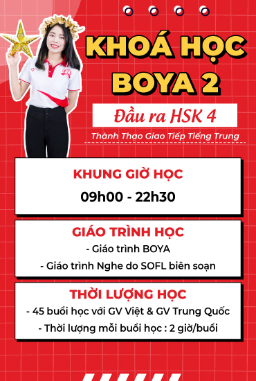 Khóa học tiếng Trung trực tuyến Boya 2