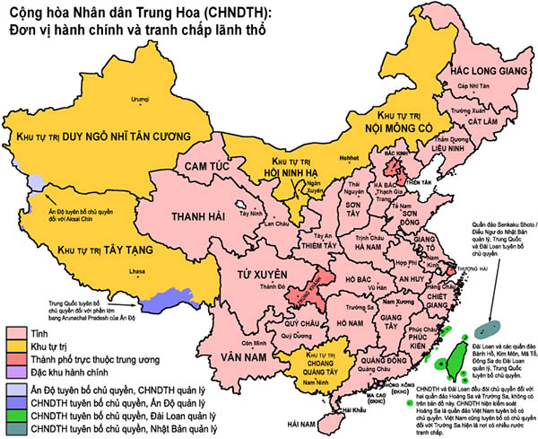 Tổng Hợp Danh Sách Các Tỉnh, Thành Phố Ở Trung Quốc