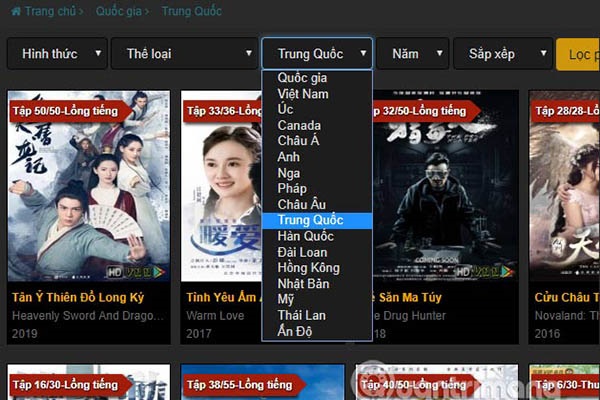 web phim cổ trang hỗ trợ học tiếng Trung giao tiếp