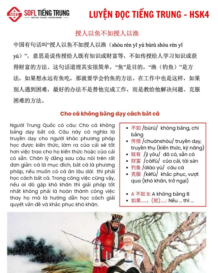 Luyện đọc tiếng Trung HSK4